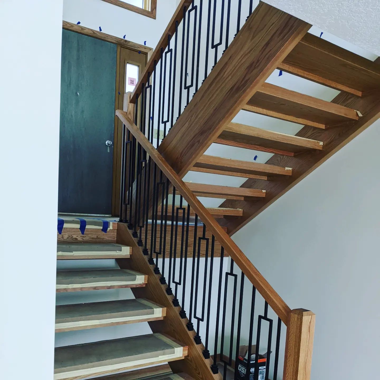 decorative wood stairs and handles