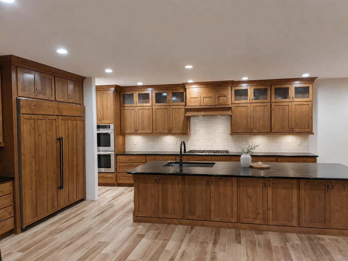 Finished wood kitchen cabinetry visualization